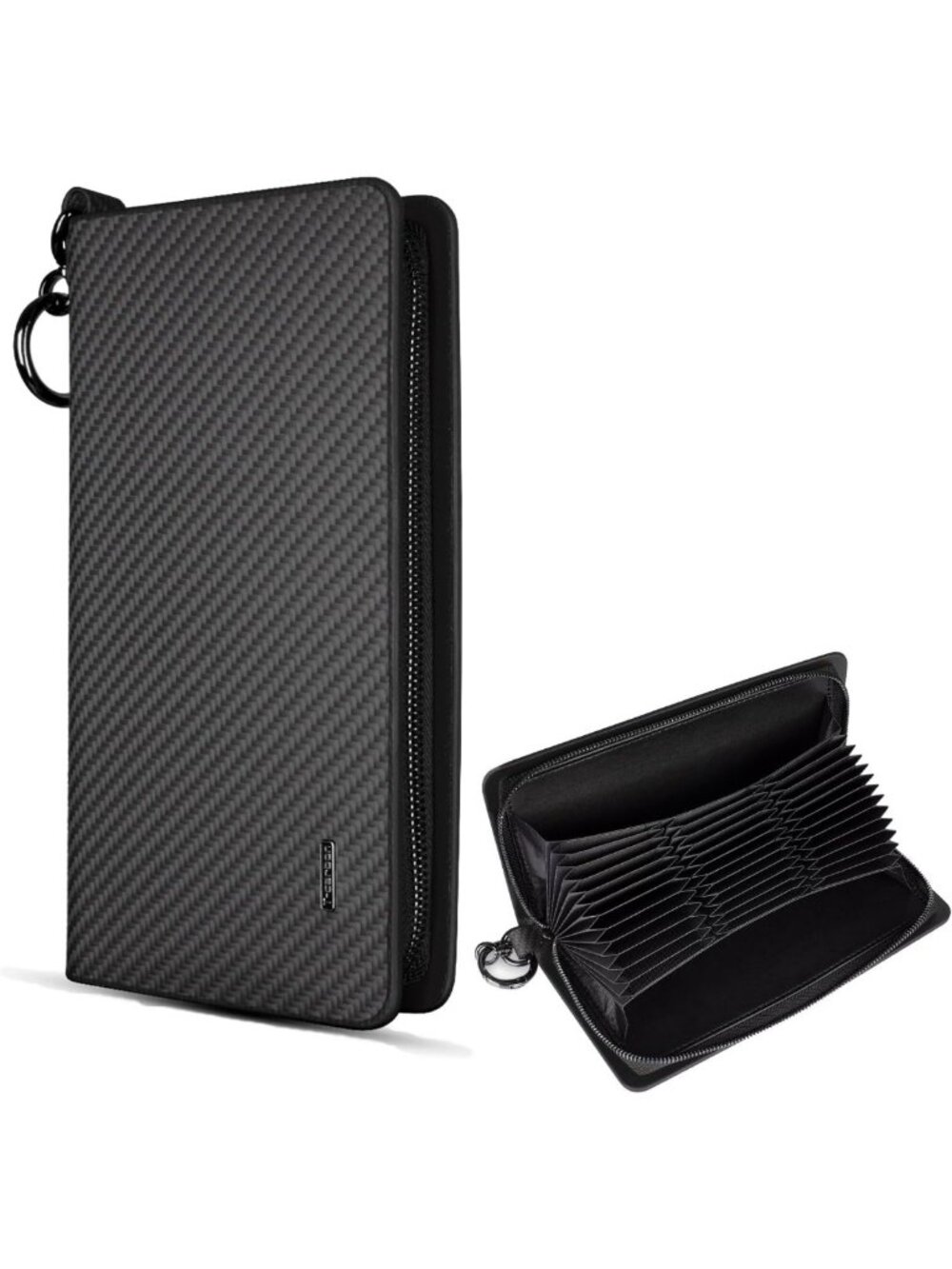Sleek Zippered Credit Card Holder | 36 Card Slots | RFID Protection & Compact